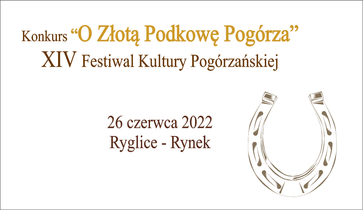 Baner informujący o konkursie O Złotą Podkowę Pogórza