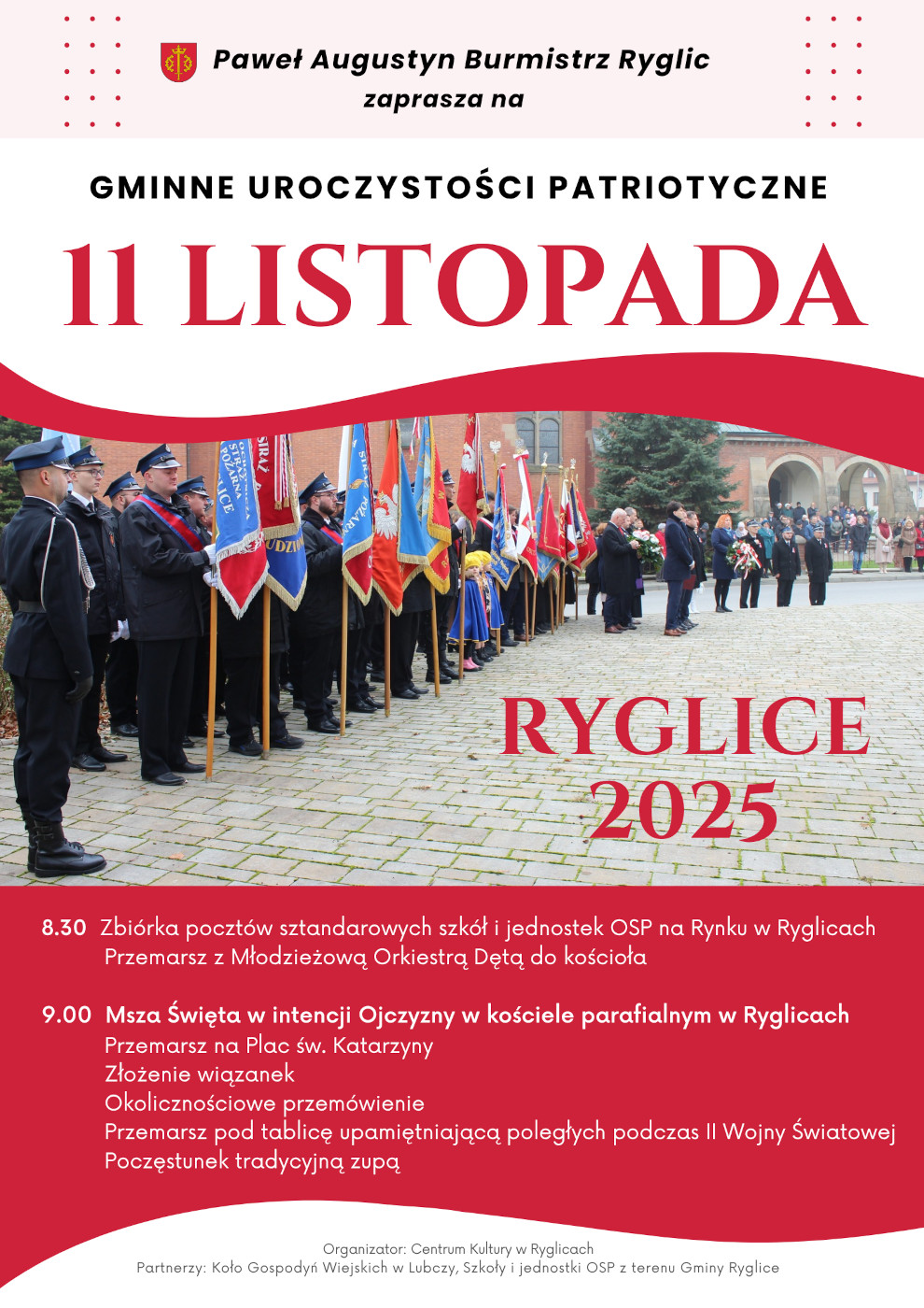 Informacja o wydarzeniu: Gminne Uroczystości Patriotyczne w Ryglicach – 11 listopada 2025