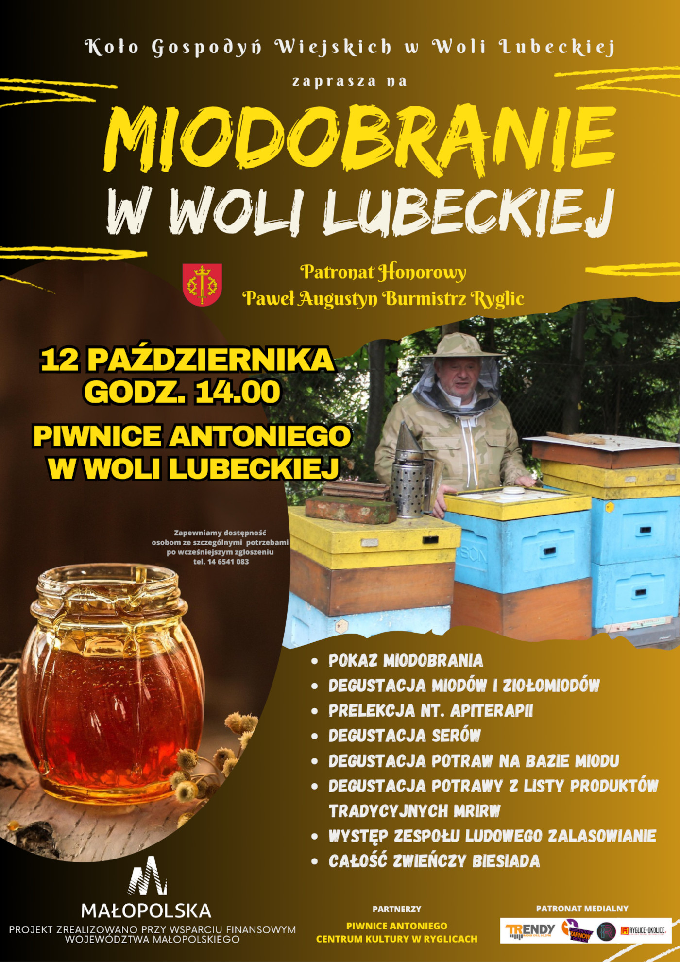 Informacja o Miodobraniu w Woli Lubeckiej