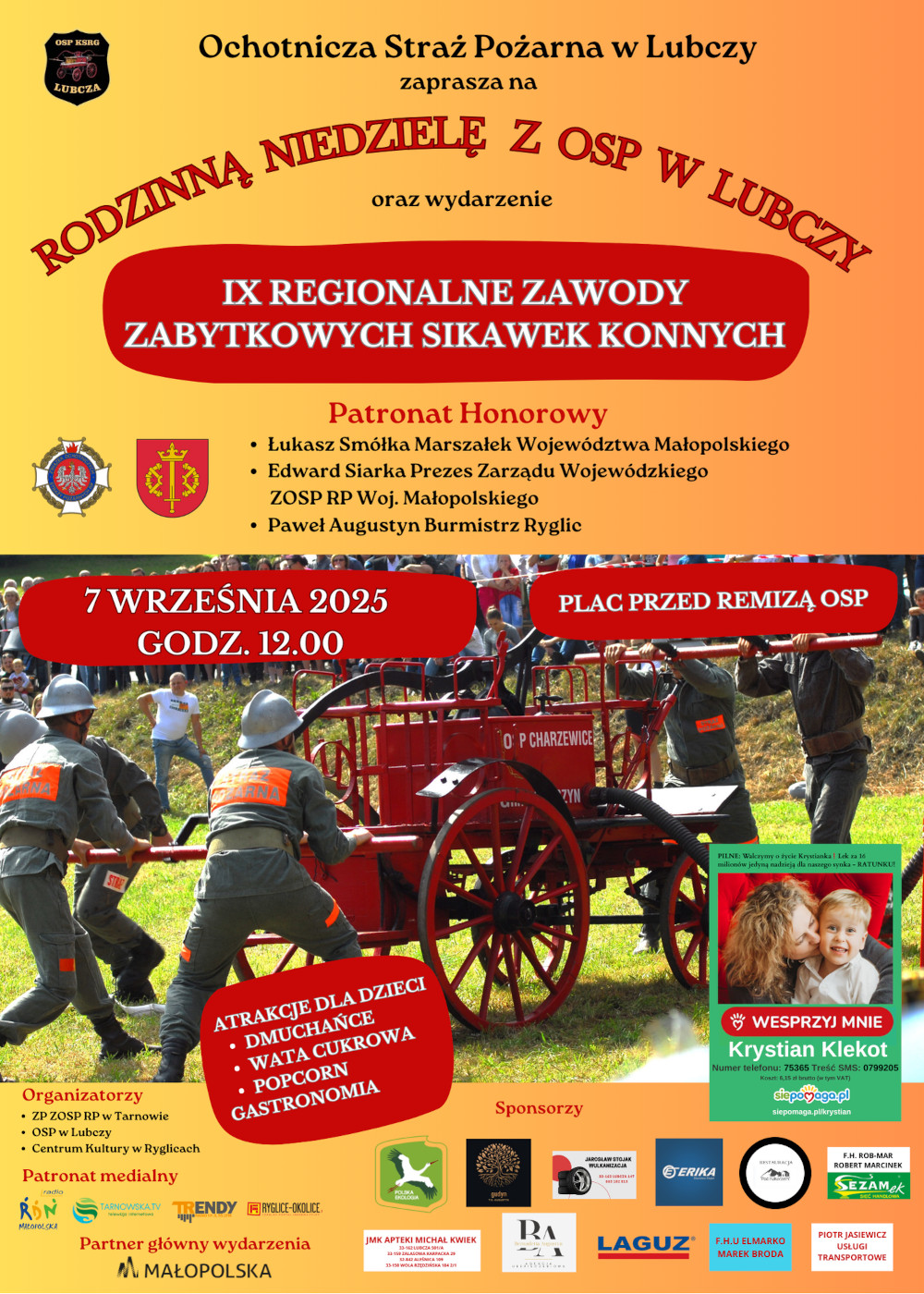 Informacja- IX Regionalne Zawody Zabytkowych Sikawek Konnych w Lubczy