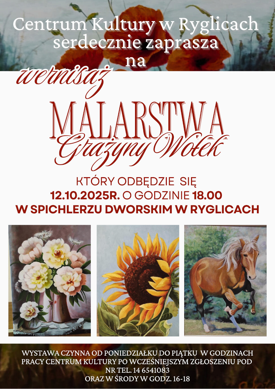 Wernisaż wystawy malarstwa Grażyny Wołek 