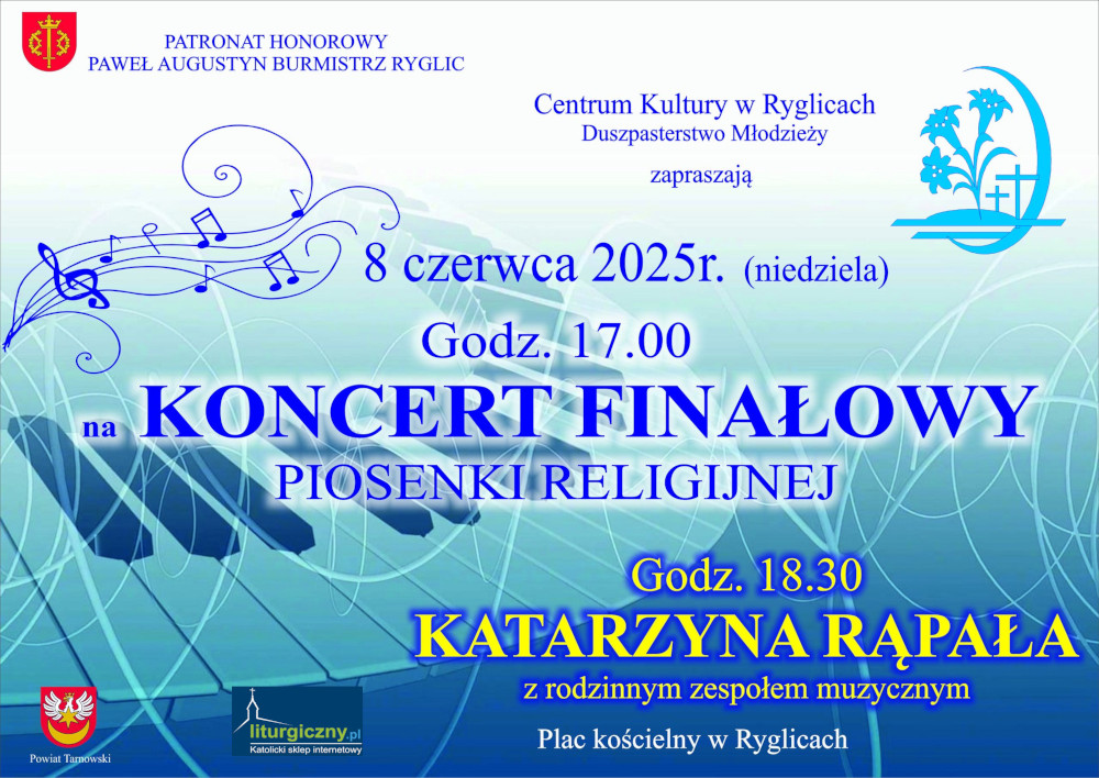Informacja o koncercie finałowym konkursu piosenki religijnej