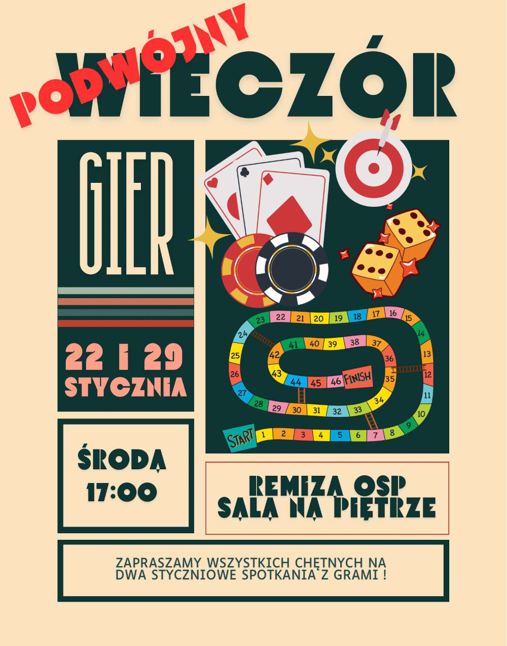 Informacja o Podwójnym wieczorze gier