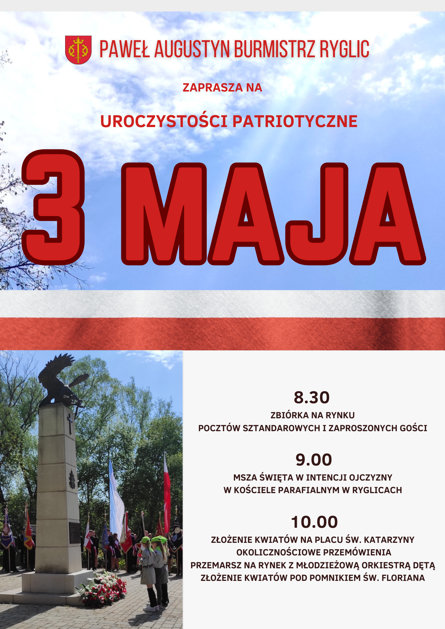 Uroczystości Patriotyczne 3 Maja w Ryglicach- informacje o wydarzeniu