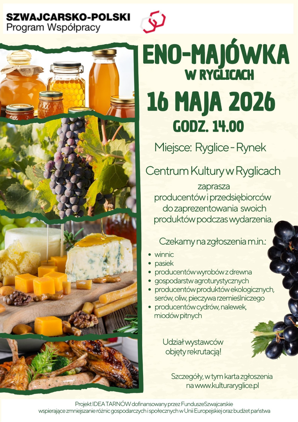 Informacja - Majówka w Ryglicach - zaproszenie producentów i przedsiębiorców