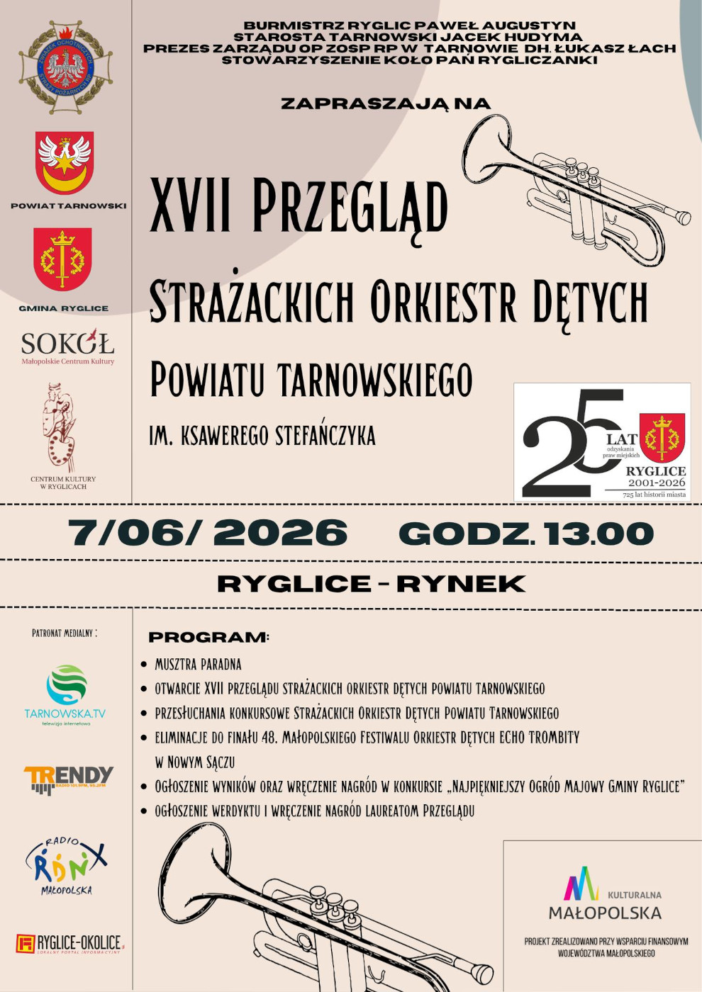 XVII Przegląd Strażackich Orkiestr Dętych Powiatu Tarnowskiego